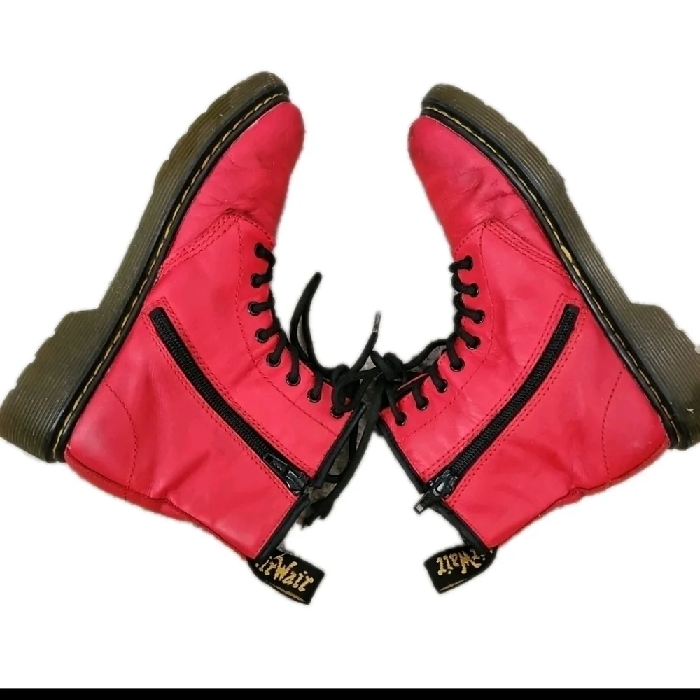 Dr. Martens Youth Red 1460 8-Eye Classic Leather Iconic Durable Combat Boot 3